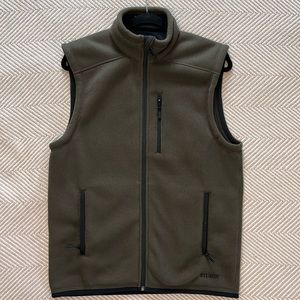 Filson Mens Ridgeway Polartec Fleece Vest Brown/Bark Size Small